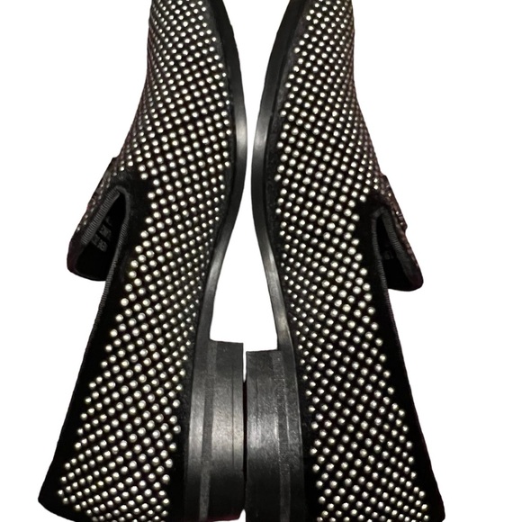 Stacy Adams Men's Shoes Swagger Studded Slip On Black and Silver size 7.5 - Picture 5 of 9